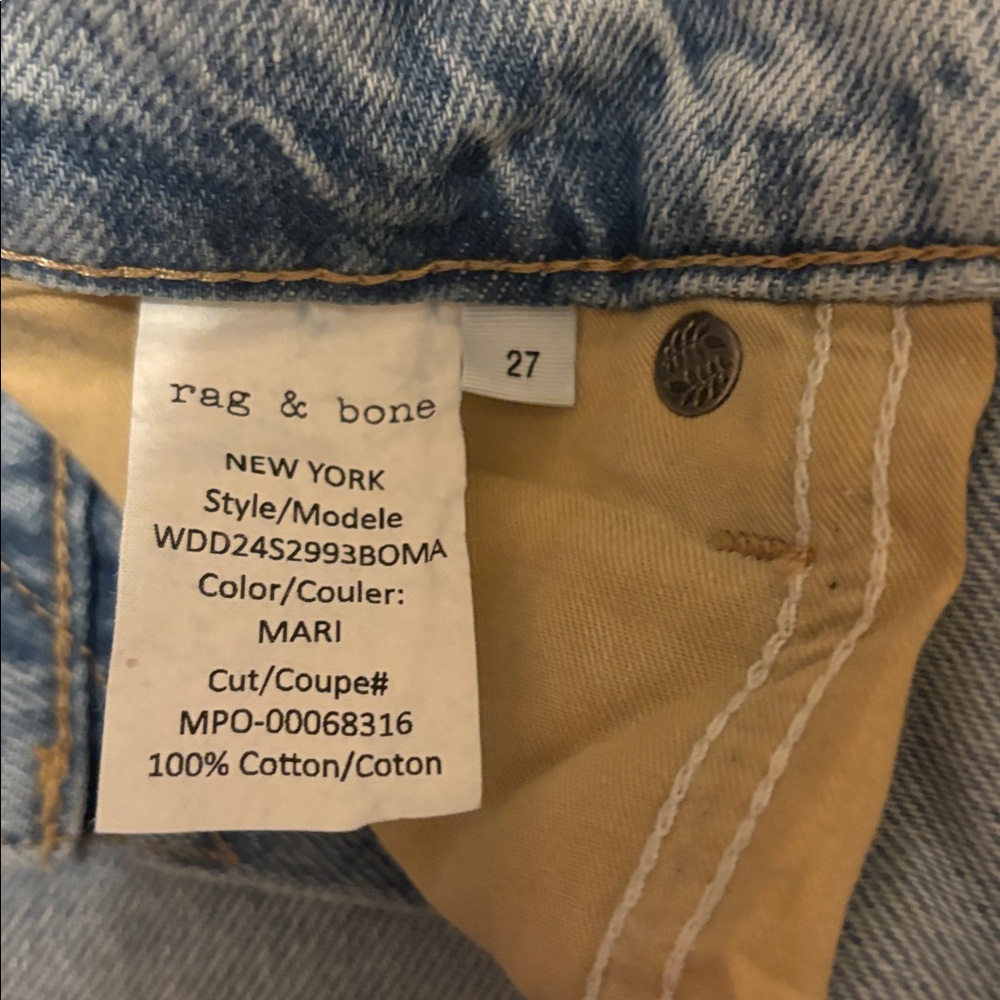 Rag& Bone Wide-Leg Light Blue Jeans - Picture 11 of 13